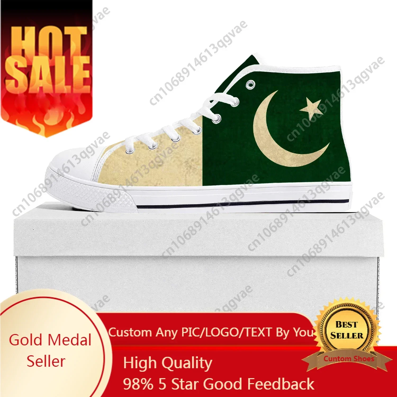 Women'S Shoes In Pakistan - Sneakers Alte con Bandiera Pakistana, Scarpe