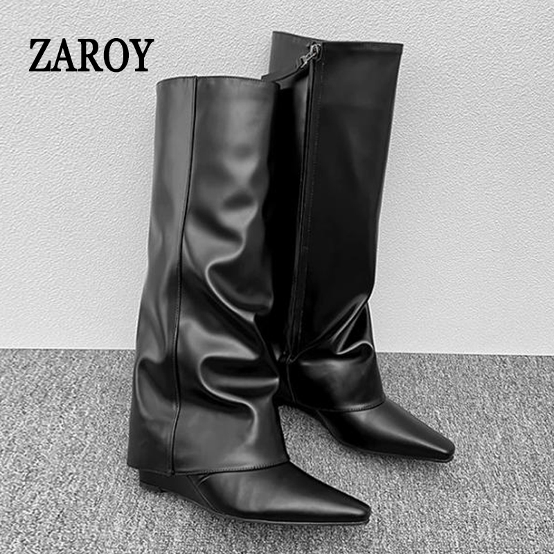 Knee High Boots Women - ZAROY Stivali al ginocchio in pelle