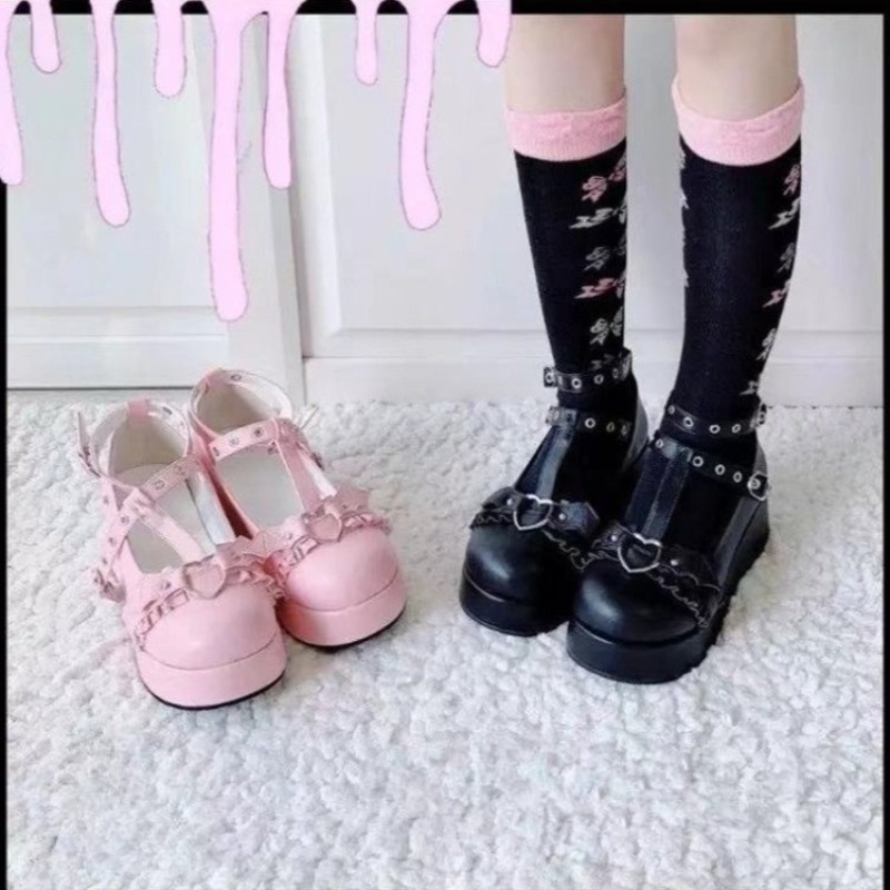 Women Shoes Japanese Brand - Zeppe con plateau per ragazze di