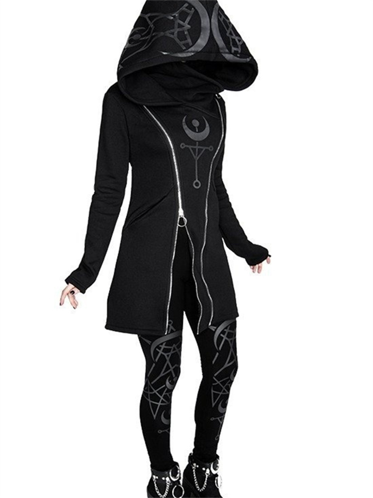 Women Shoes Zipper - Top a maniche lunghe con stampa