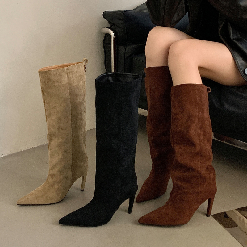 Street Punk Inverno Vintage Pu - Knee High Boots Women recensione e prezzo