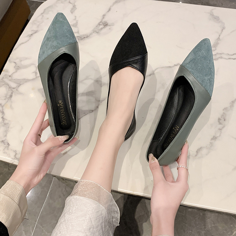 Scarpe piatte in pelle nera da - Women Shoes Wedges recensione e prezzo